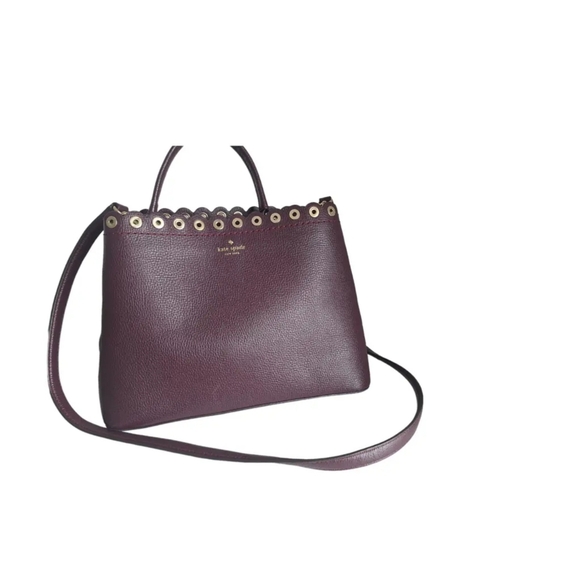 Kate Spade Crossbody Leather Bag Plum - Janell Paloma Purse - Picture 17 of 17